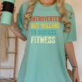 Introverted But Willing To Discuss Fitness Hobby Women's Comfort Colors T-Shirt Violet Introverted But Willing To Discuss Fitness Hobby Women's Comfort Colors T-Shirt Violet