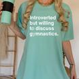 Introverted But Willing To Discuss Gymnastics Introverts Women's Comfort Colors T-Shirt Violet Introverted But Willing To Discuss Gymnastics Introverts Women's Comfort Colors T-Shirt Violet