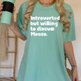 Introverted But Willing To Discuss Moose Introvert Women's Comfort Colors T-Shirt Violet Introverted But Willing To Discuss Moose Introvert Women's Comfort Colors T-Shirt Violet