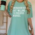 Introverted But Willing To Discuss Movies Quote Women's Comfort Colors T-Shirt Violet
