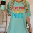 Introverted But Willing To Discuss Prog Rock Music Lover Women's Comfort Colors T-Shirt Violet Introverted But Willing To Discuss Prog Rock Music Lover Women's Comfort Colors T-Shirt Violet