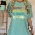 Introverted But Willing To Discuss Running Hobby Women's Comfort Colors T-Shirt Violet Introverted But Willing To Discuss Running Hobby Women's Comfort Colors T-Shirt Violet