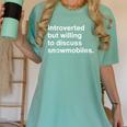 Introverted But Willing To Discuss Snowmobiles Introverts Women's Comfort Colors T-Shirt Violet Introverted But Willing To Discuss Snowmobiles Introverts Women's Comfort Colors T-Shirt Violet