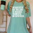 Introverted But Willing To Discuss Thomistic Metaphysics Women's Comfort Colors T-Shirt Violet Introverted But Willing To Discuss Thomistic Metaphysics Women's Comfort Colors T-Shirt Violet