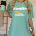 Introverting Please Wait Humor Sarcastic Geek Gamer Jokes Women's Comfort Colors T-Shirt Violet