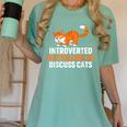 Introverts Cat Lover Introvert Antisocial Cats Anti Social Women's Comfort Colors T-Shirt Violet