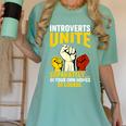 Introverts Unite Introvert Antisocial Anti Social Women's Comfort Colors T-Shirt Violet