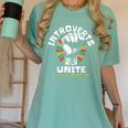 Introverts Unite Separately Own Homes Emblem Women's Comfort Colors T-Shirt Violet