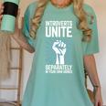 Introverts Unite Separately In Your Own Homes Shirt Premium Tri-Blend Women's Comfort Colors T-Shirt Violet