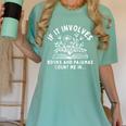 If It Involves Books And Pajamas Count Me In Reading Bedtime Women's Comfort Colors T-Shirt Violet