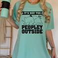 It's Way Too Peopley Outside Anti Social Introvert Women's Comfort Colors T-Shirt Violet It's Way Too Peopley Outside Anti Social Introvert Women's Comfort Colors T-Shirt Violet