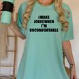 I Make Jokes When Im Uncomfortable Sarcastic Introvert Raglan Baseball Tee Women's Comfort Colors T-Shirt Violet I Make Jokes When Im Uncomfortable Sarcastic Introvert Raglan Baseball Tee Women's Comfort Colors T-Shirt Violet