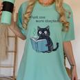 Just One More Chapter Bookworm Cat Book Lover Women's Comfort Colors T-Shirt Violet