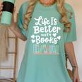 Librarian Library Books Reading Reader Women's Comfort Colors T-Shirt Violet