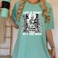 Life Is Short Buy The Book Introvert Skeleton Reading Women's Comfort Colors T-Shirt Violet
