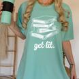 Get Lit Books Women's Comfort Colors T-Shirt Violet