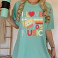 I Love 70's Music Retro Style Nostalgia Cassette 1970s Party Women's Comfort Colors T-Shirt Violet
