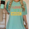 I Love 70's Music Retro Style Nostalgia Vibe 1970 70's Party Premium Tri-Blend Women's Comfort Colors T-Shirt Violet