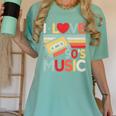 I Love 90's Music Retro Style Nostalgia Cassette 1990s Party Premium Tri-Blend Women's Comfort Colors T-Shirt Violet