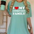 I Love My Introvert Family I Heart My Introvert Family Women's Comfort Colors T-Shirt Violet