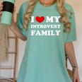 I Love My Introvert Family I Heart My Introvert Family Women's Comfort Colors T-Shirt Violet