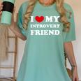 I Love My Introvert Friend I Heart My Introvert Friend Women's Comfort Colors T-Shirt Violet