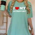 I Love My Introvert I Heart My Introvert Women's Comfort Colors T-Shirt Violet I Love My Introvert I Heart My Introvert Women's Comfort Colors T-Shirt Violet