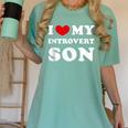 I Love My Introvert Son I Heart My Introvert Son Women's Comfort Colors T-Shirt Violet