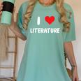I Love Literature Heart Books Writing Reading Read Write Women's Comfort Colors T-Shirt Violet