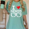 I Love Nerds I Heart Nerds For Science Book Knowledge Geeks Women's Comfort Colors T-Shirt Violet