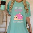 Low Social Battery Cute Snail With House Introvert Cozy Home Women's Comfort Colors T-Shirt Violet