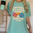 Lunch Boxes With Stickers Lunch Box Nostalgia Retro Women's Comfort Colors T-Shirt Violet