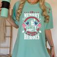 Memorial Day Patriotic Memory Of American Veterans Heroes Women's Comfort Colors T-Shirt Violet Memorial Day Patriotic Memory Of American Veterans Heroes Women's Comfort Colors T-Shirt Violet