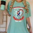 In Memory Of Baby Girl CHD Awareness Heart Disease Daughter Women's Comfort Colors T-Shirt Violet