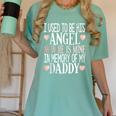 In Memory Dad Angel Daddy Guardian Heaven Memorial Father Women's Comfort Colors T-Shirt Violet