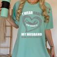 In My Memory Of My Husband BRAIN CANCER AWARENESS Women's Comfort Colors T-Shirt Violet In My Memory Of My Husband BRAIN CANCER AWARENESS Women's Comfort Colors T-Shirt Violet