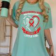 In Memory Little Girl Heart Disease Awareness Month Daughter Raglan Baseball Tee Women's Comfort Colors T-Shirt Violet