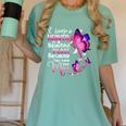 In Memory Of Mom I Know Heaven Beautiful Place Wings Angel Women's Comfort Colors T-Shirt Violet
