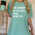 The Memory Of My Mom Lives Inside Me Cute Daughter Mother's Women's Comfort Colors T-Shirt Violet