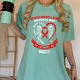In Memory Of Niece Heart Disease Awareness Month Memorial Raglan Baseball Tee Women's Comfort Colors T-Shirt Violet In Memory Of Niece Heart Disease Awareness Month Memorial Raglan Baseball Tee Women's Comfort Colors T-Shirt Violet
