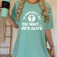 In Memory Of Oh Wait He's Alive Cross Women's Comfort Colors T-Shirt Violet In Memory Of Oh Wait He's Alive Cross Women's Comfort Colors T-Shirt Violet