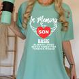 In Memory Of Son Basie Customized Personalized Memorial Women's Comfort Colors T-Shirt Violet
