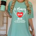 In Memory Of Son Dean Customized Personalized Memorial Women's Comfort Colors T-Shirt Violet In Memory Of Son Dean Customized Personalized Memorial Women's Comfort Colors T-Shirt Violet