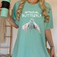 Mothman Shirt Antisocial Butterfly Introvert Cryptid Women's Comfort Colors T-Shirt Violet
