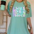 I Like Music More Than People Introvert Musician Retro Women's Comfort Colors T-Shirt Violet