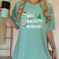 Nice Naughty Introvert Christmas List Santa Women's Comfort Colors T-Shirt Violet