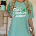 Nice Naughty Introvert Christmas List Santa Women's Comfort Colors T-Shirt Violet