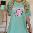 Nostalgia 80s 90s Retro Style Graphics Rose Pink Flower Women's Comfort Colors T-Shirt Violet
