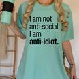 I Am Not Anti Social I Am Anti Idiot Introvert Saying Women's Comfort Colors T-Shirt Violet I Am Not Anti Social I Am Anti Idiot Introvert Saying Women's Comfort Colors T-Shirt Violet