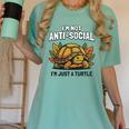 Not Anti Social Im Just A Turtle Sarcastic Introvert Humor Premium Tri-Blend Women's Comfort Colors T-Shirt Violet Not Anti Social Im Just A Turtle Sarcastic Introvert Humor Premium Tri-Blend Women's Comfort Colors T-Shirt Violet